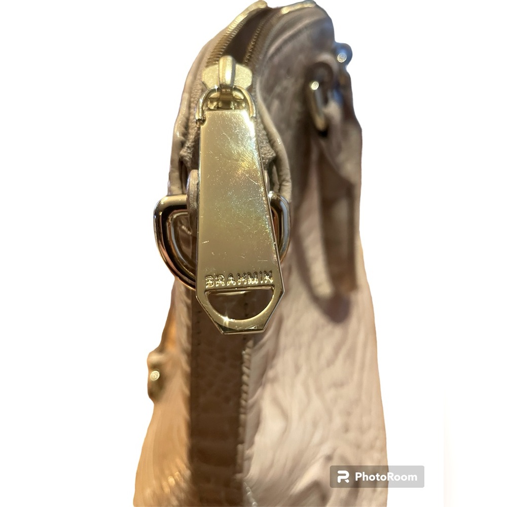 Brahmin Duxbury Riviera Melbourne Satchel Croc embossed clay color leather - Picture 6 of 8